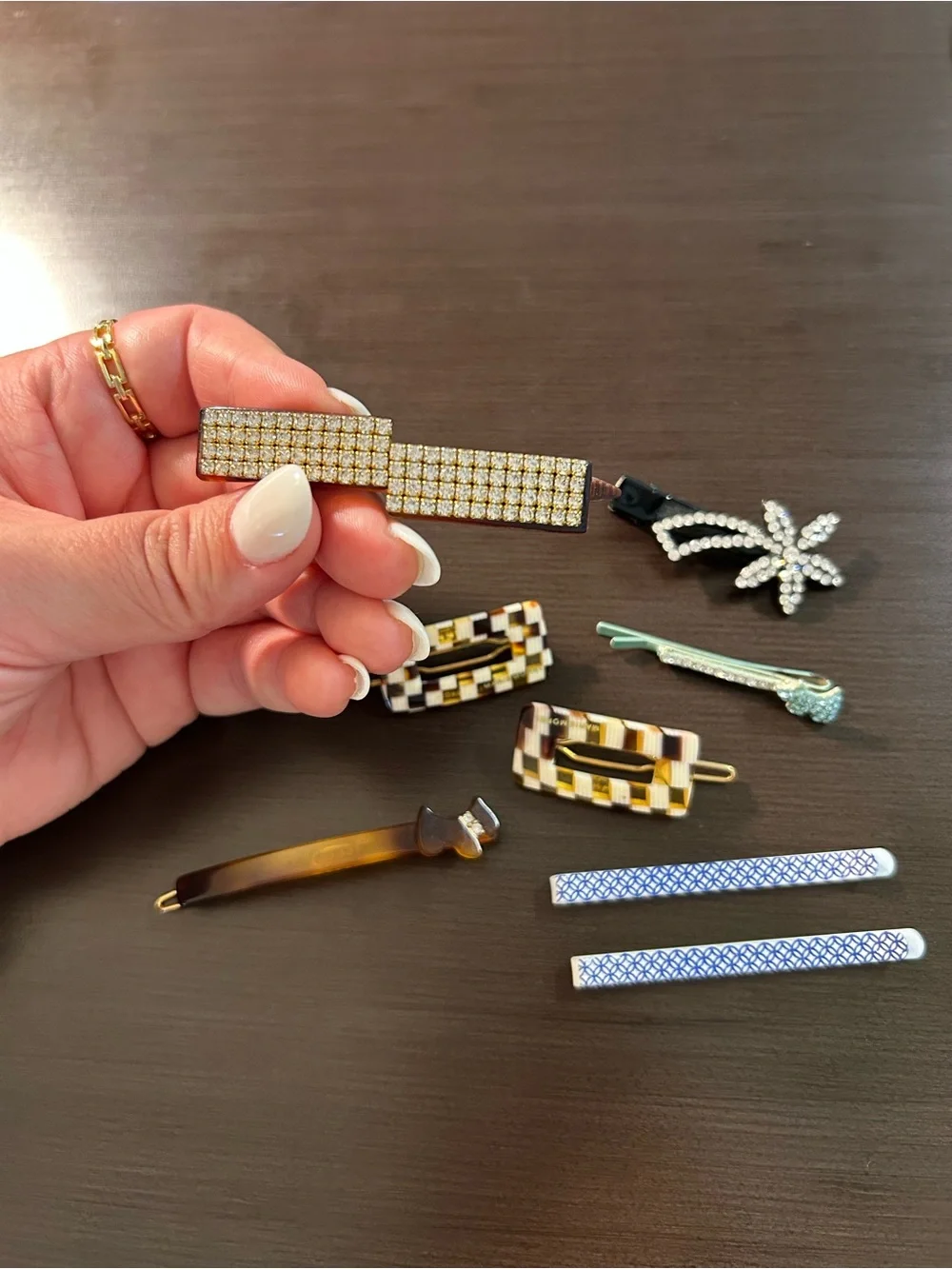 Mixed Decorative Hair Clips - Set of 8